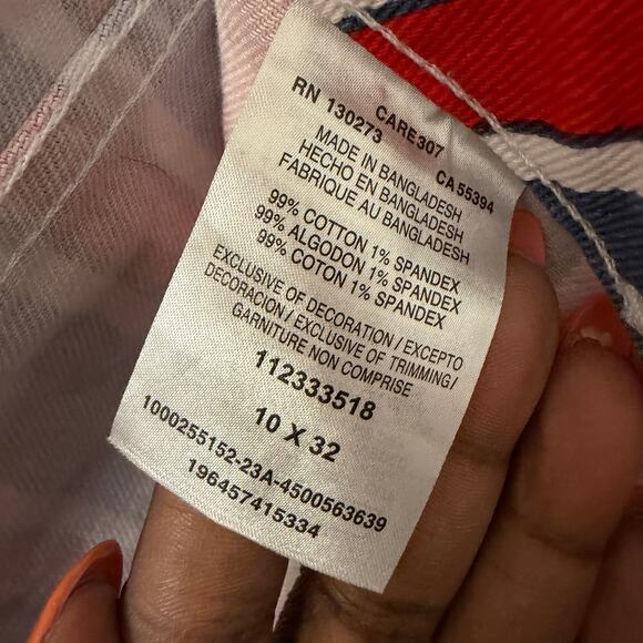 Wrangler Lainey Wilson Women's Patriotic Stripe Flare Jeans Star Spangled 10X32 - Picture 8 of 9